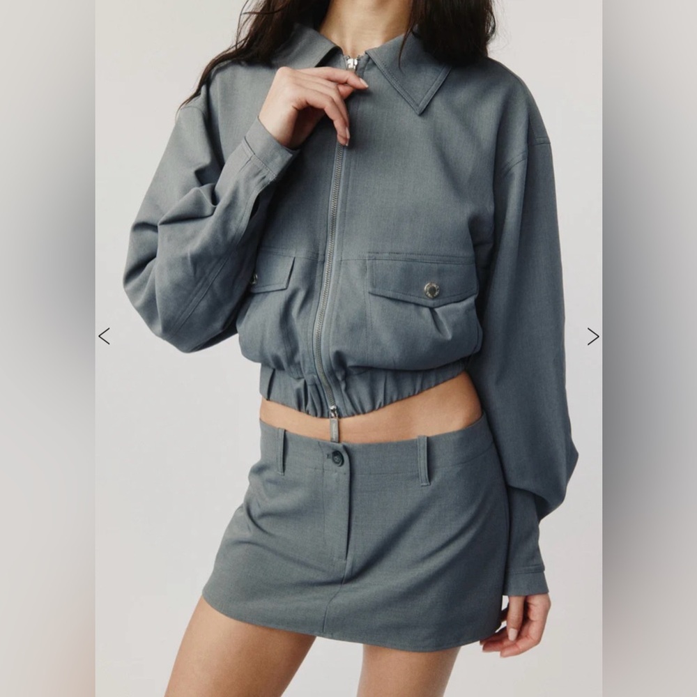 With Jean Monroe Jacket Gray Size Small (NWT)